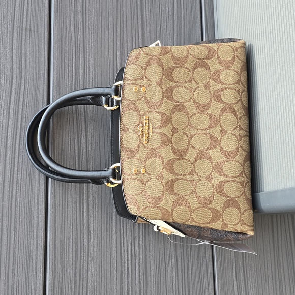 COACH NWT Mini Lillie Carryall In Signature Canvas** - Picture 1 of 7